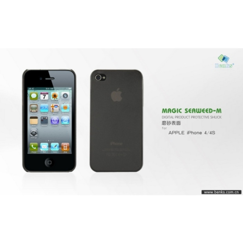Чохол для iPhone 4/4S Benks Magic Seaweed-M (матовий прозорий + плівка)