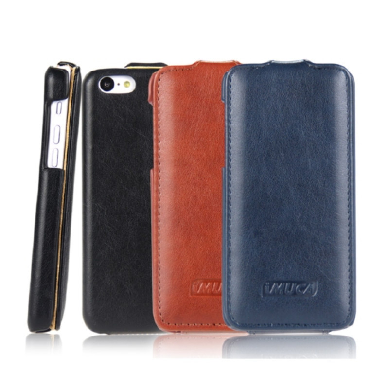 Чехол-флип из кожи для iPhone 5C iMuca Concise Vertical Flip