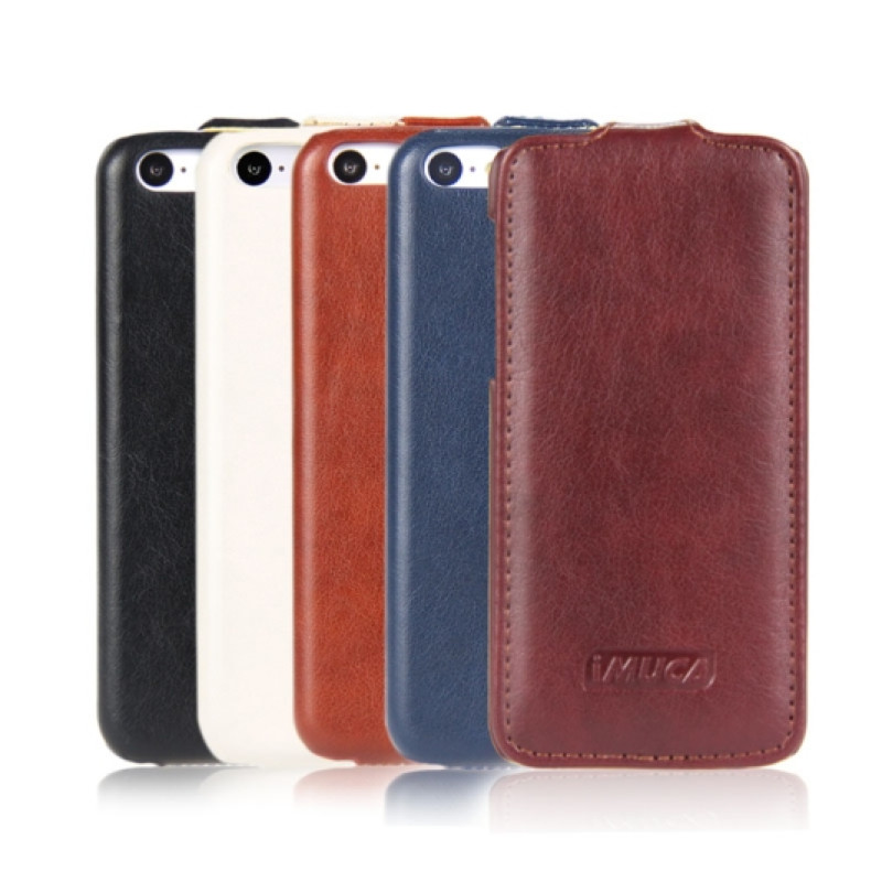 Чехол-флип из кожи для iPhone 5C iMuca Concise Vertical Flip