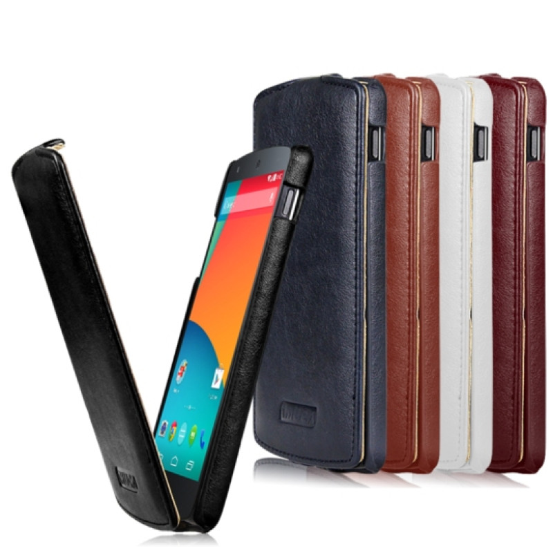 Шкіряний чохол-фліп для LG Google Nexus 5 від iMuca Concise Vertical Flip