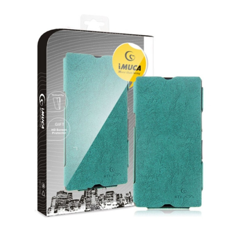 Тонкий чехол-книжка для Sony Xperia Z Vintage Suede Leather Сase (+пленка)