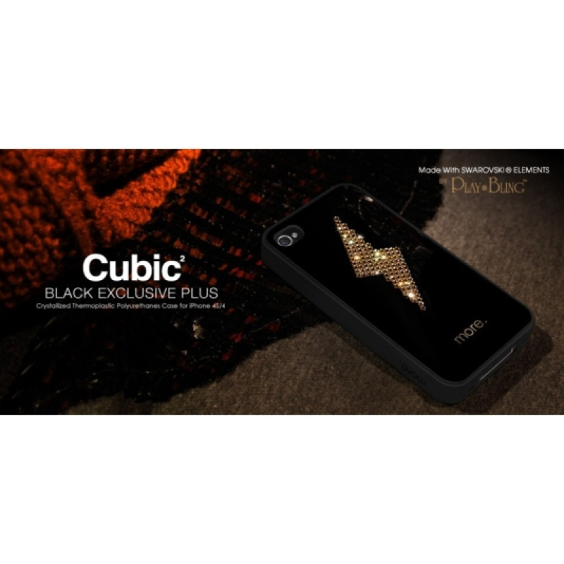 Чохол More Cubic Black Exclusive Plus для iPhone 4S/4