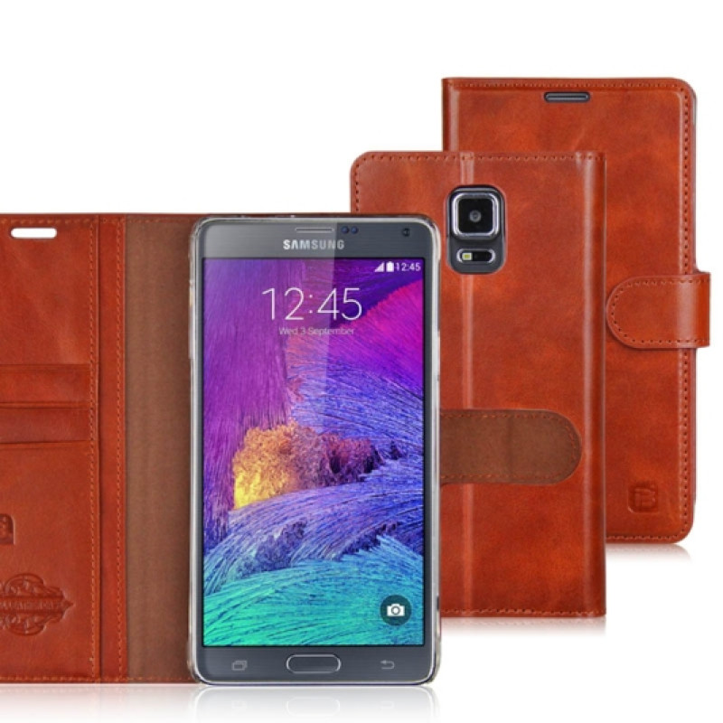 Шкіряний чохол-книжка Retro leather case для Samsung Galaxy Note 4/N910