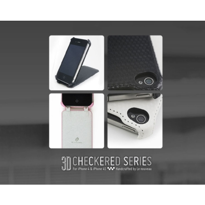 Чохол-фліп Le Nouveau 3D Checkered Series для iPhone 4/4S