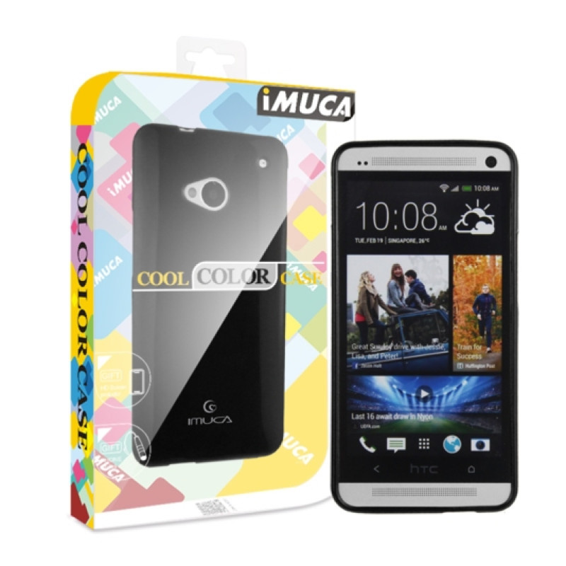 TPU чохол для HTC One M7 iMuca Cool Color + стилус і плівка