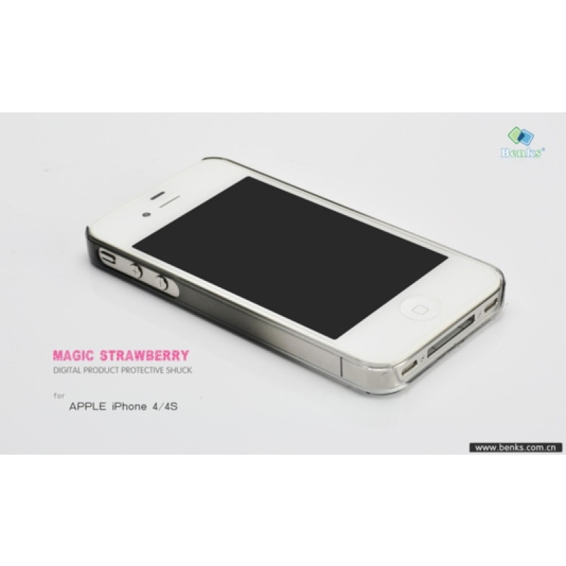 Чохол для Apple iPhone 4/4S Benks Magic Strawberry (+плівка)