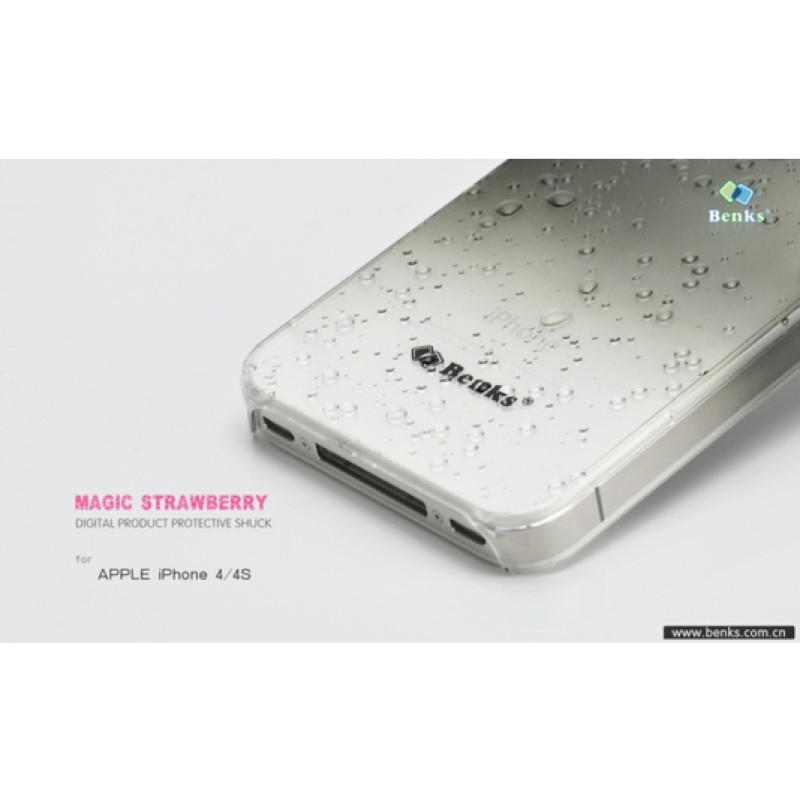 Чохол для Apple iPhone 4/4S Benks Magic Strawberry (+плівка)