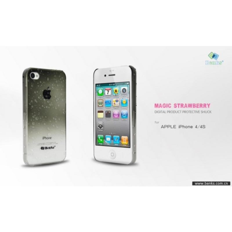 Чохол для Apple iPhone 4/4S Benks Magic Strawberry (+плівка)