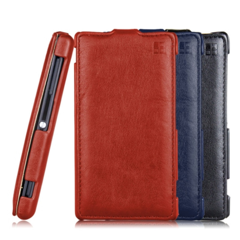 Шкіряний чохол-фліп для Sony Xperia ZL від iMuca Concise Vertical Flip