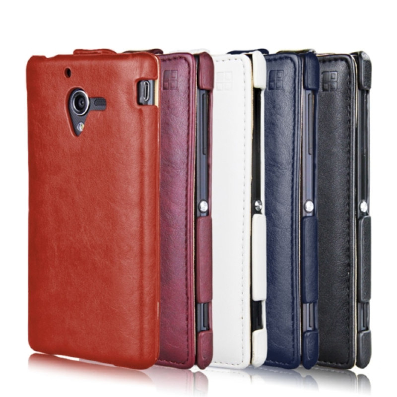 Шкіряний чохол-фліп для Sony Xperia ZL від iMuca Concise Vertical Flip