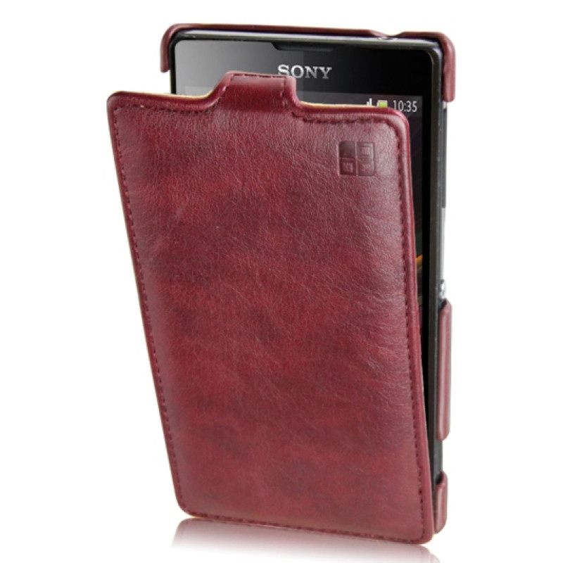 Шкіряний чохол-фліп для Sony Xperia ZL від iMuca Concise Vertical Flip