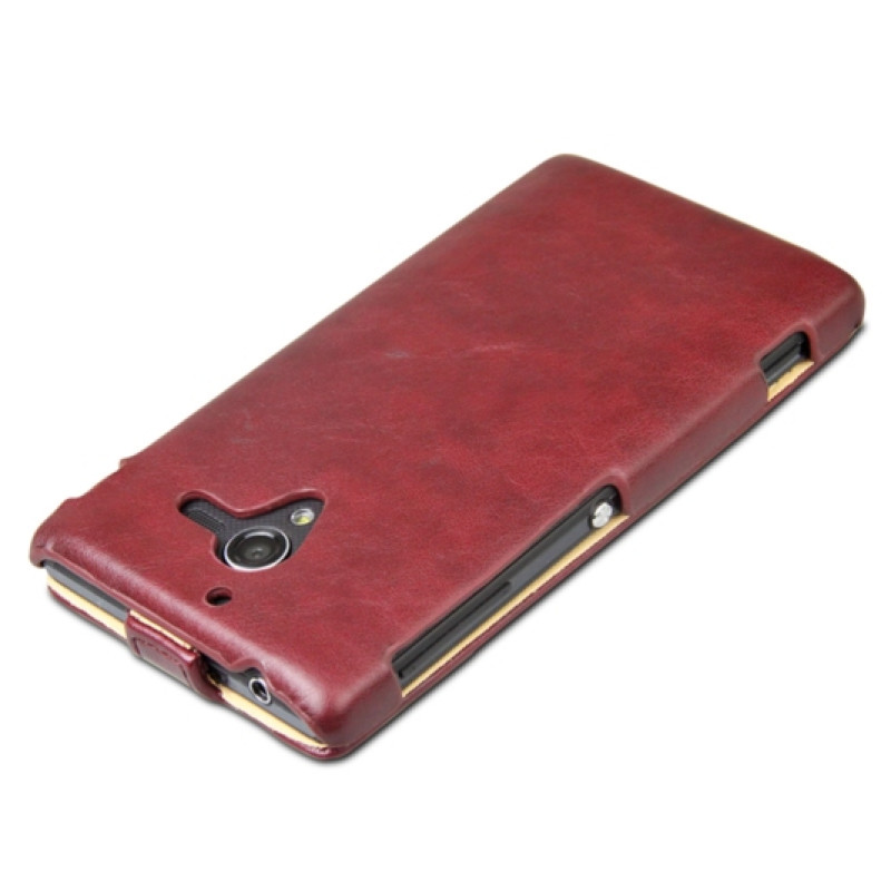 Шкіряний чохол-фліп для Sony Xperia ZL від iMuca Concise Vertical Flip