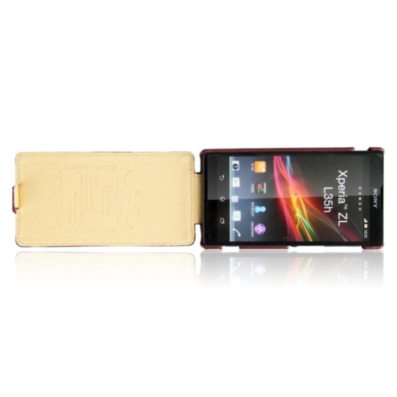 Шкіряний чохол-фліп для Sony Xperia ZL від iMuca Concise Vertical Flip