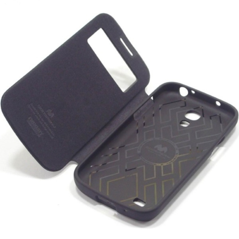 Чохол з віконцем Goospery Wow bumper для Samsung Galaxy S4 Mini