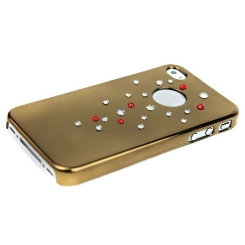 Накладка с камнями Swarovski More Noel Lumina на iPhone 4/4S (+ пленка)