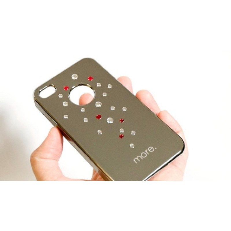 Накладка с камнями Swarovski More Noel Lumina на iPhone 4/4S (+ пленка)