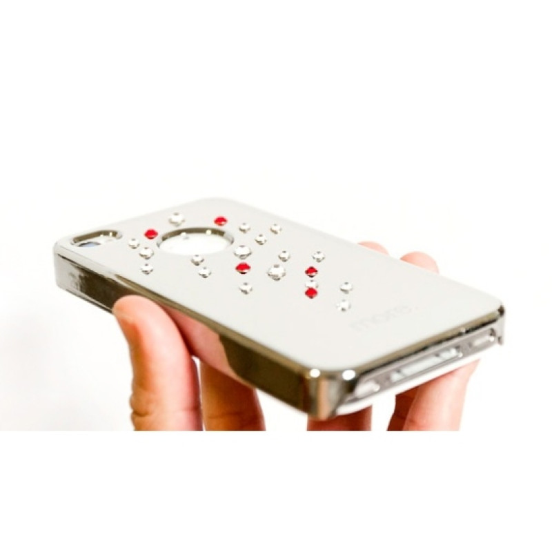 Накладка с камнями Swarovski More Noel Lumina на iPhone 4/4S (+ пленка)