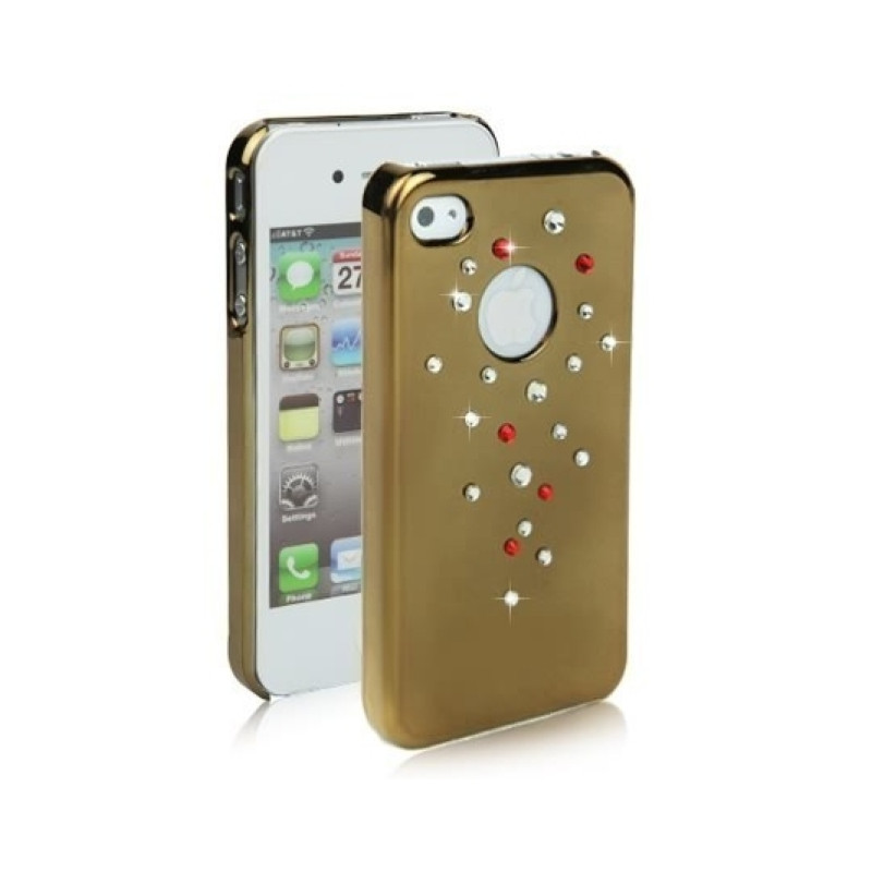 Накладка с камнями Swarovski More Noel Lumina на iPhone 4/4S (+ пленка)