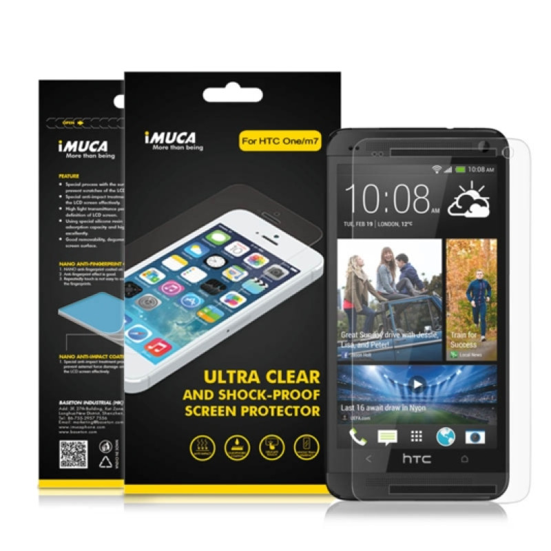Захисна плівка для HTC One M7 iMuca Ultra Clear Shock-Proof Screen Protector