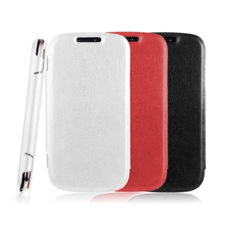 Тонкий кожаный чехол-книжка для Samsung Galaxy S3 iMuca Velvety Glaze Side Flip