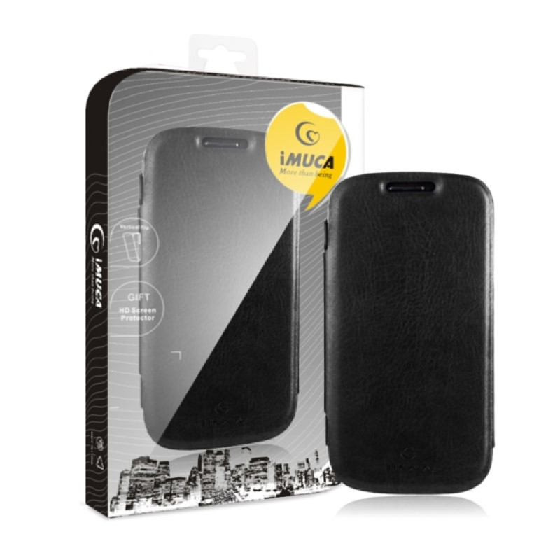 Тонкий кожаный чехол-книжка для Samsung Galaxy S3 iMuca Velvety Glaze Side Flip