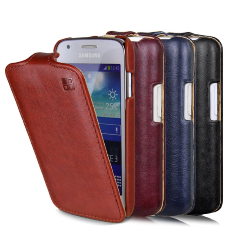 Шкіряний чохол-фліп для Samsung Galaxy Ace 4 iMuca Concise Vertical Flip