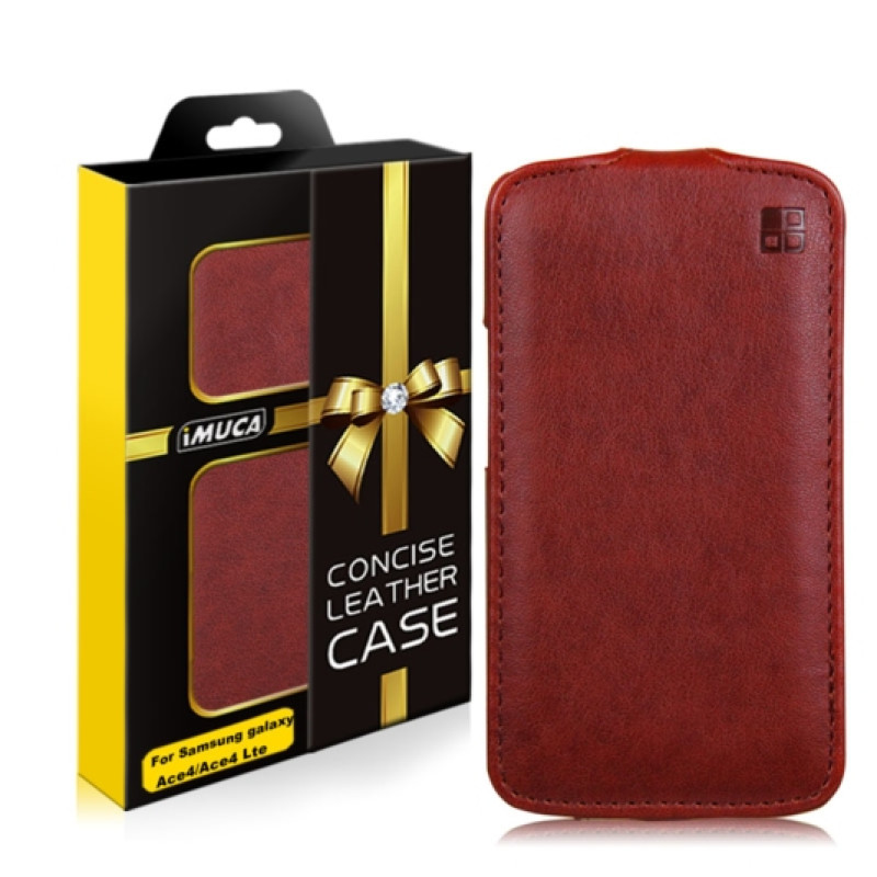 Шкіряний чохол-фліп для Samsung Galaxy Ace 4 iMuca Concise Vertical Flip