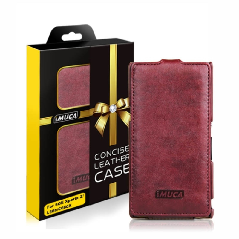 Шкіряний чохол для Sony Xperia Z L36h iMuca Concise Leather Vertical Flip