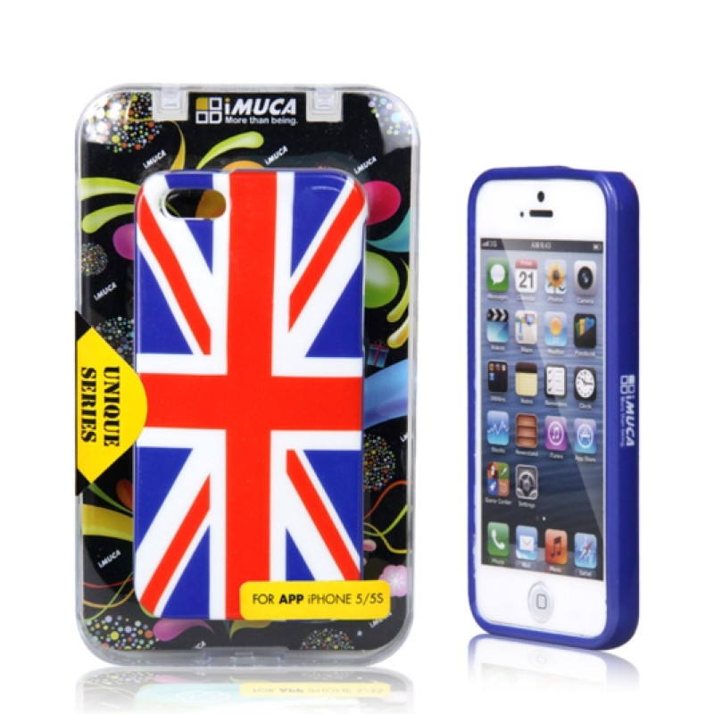 Чохол iMuca Unique Series Case UK/USA Flag для iPhone 5/5S