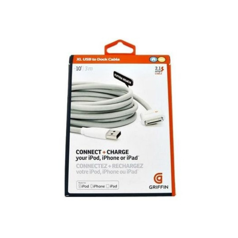 Кабель 3-х метровий Griffin USB to Dock Cable для iPod, iPad, iPhone