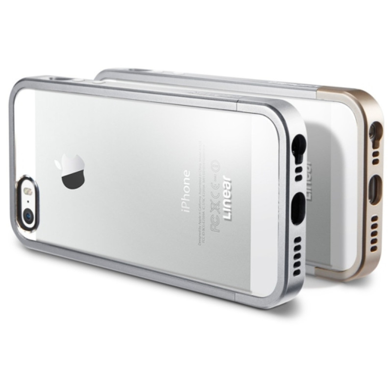 Пластиковий чохол для iPhone 5/5S SPIGEN Case Linear Metal Crystal (+ плівка)
