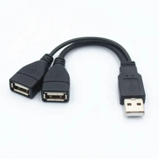 Кабель USB 2.0 розгалужувач, тип Y, тато у 2 мами